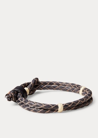 Abotoaduras Ralph Lauren Braided Couro Homem 84371-PNIR